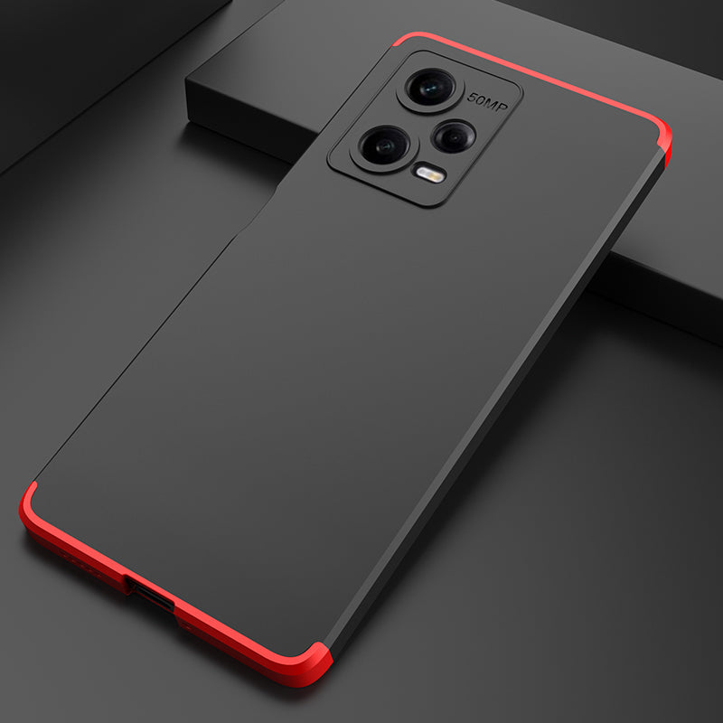 LEEKA Redmi Note 12 Pro Full 3in1 Cover 360º Shockproof Armour Hard Matte PC Case