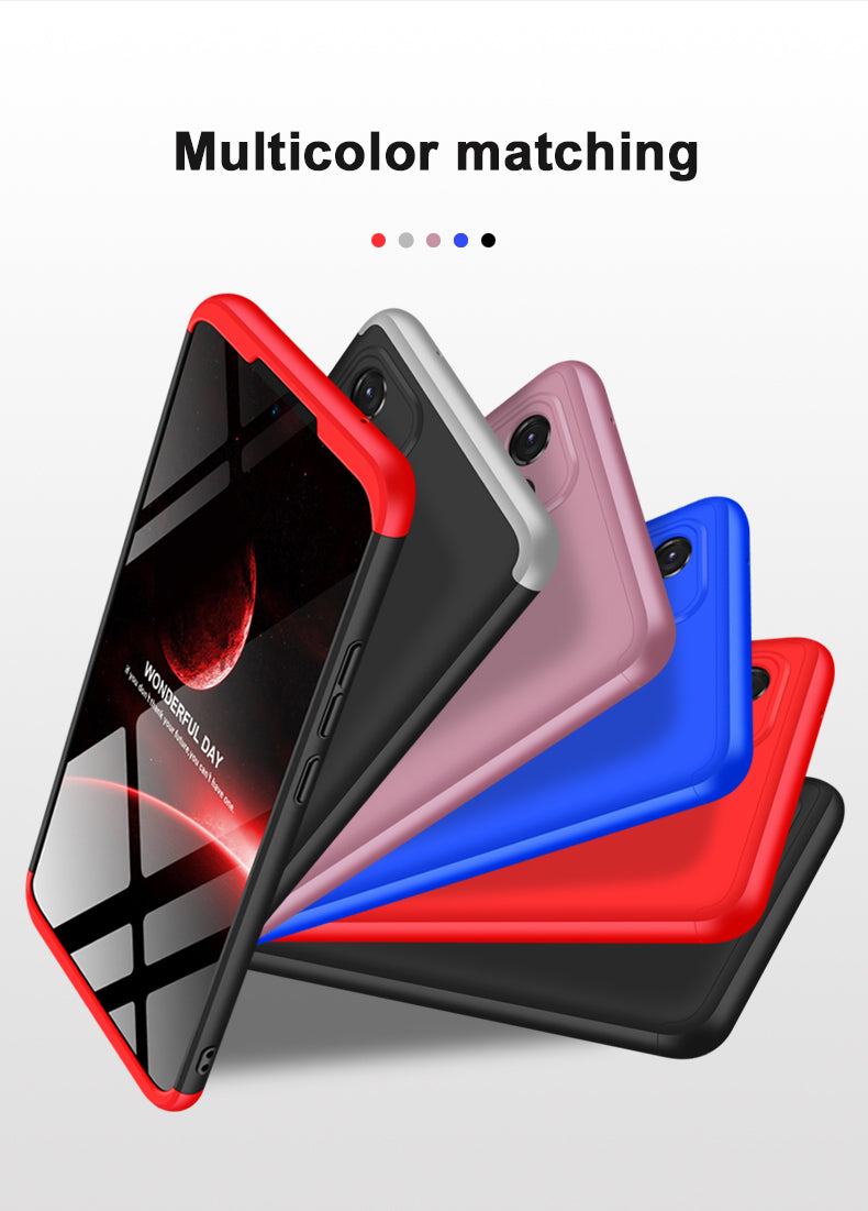 LEEKA Samsung A32 Full 3in1 Cover 360º Shockproof Armour Hard Matte PC Case