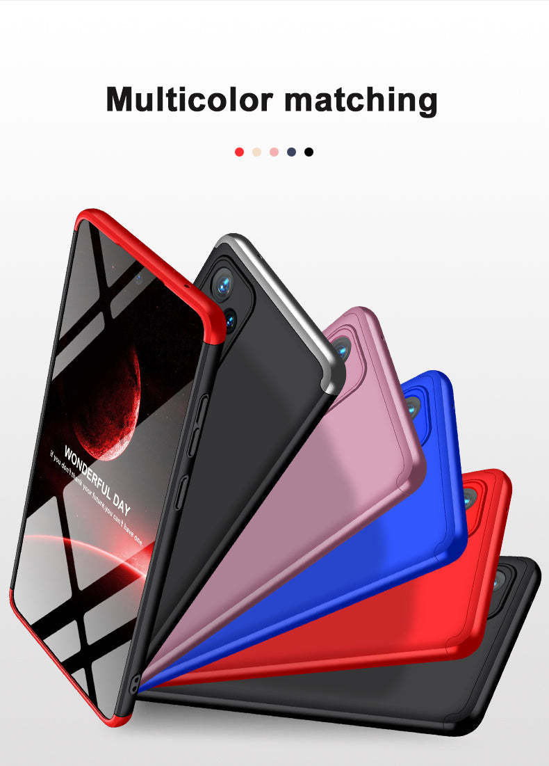 LEEKA Samsung A73 Full 3in1 Cover 360º Shockproof Armour Hard Matte PC Case