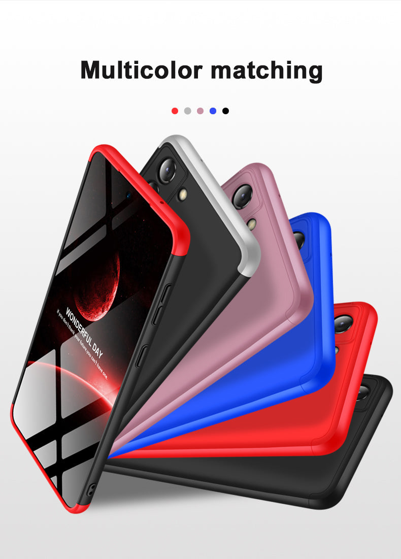 LEEKA Samsung S21 FE Full 3in1 Cover 360º Shockproof Armour Hard Matte PC Case