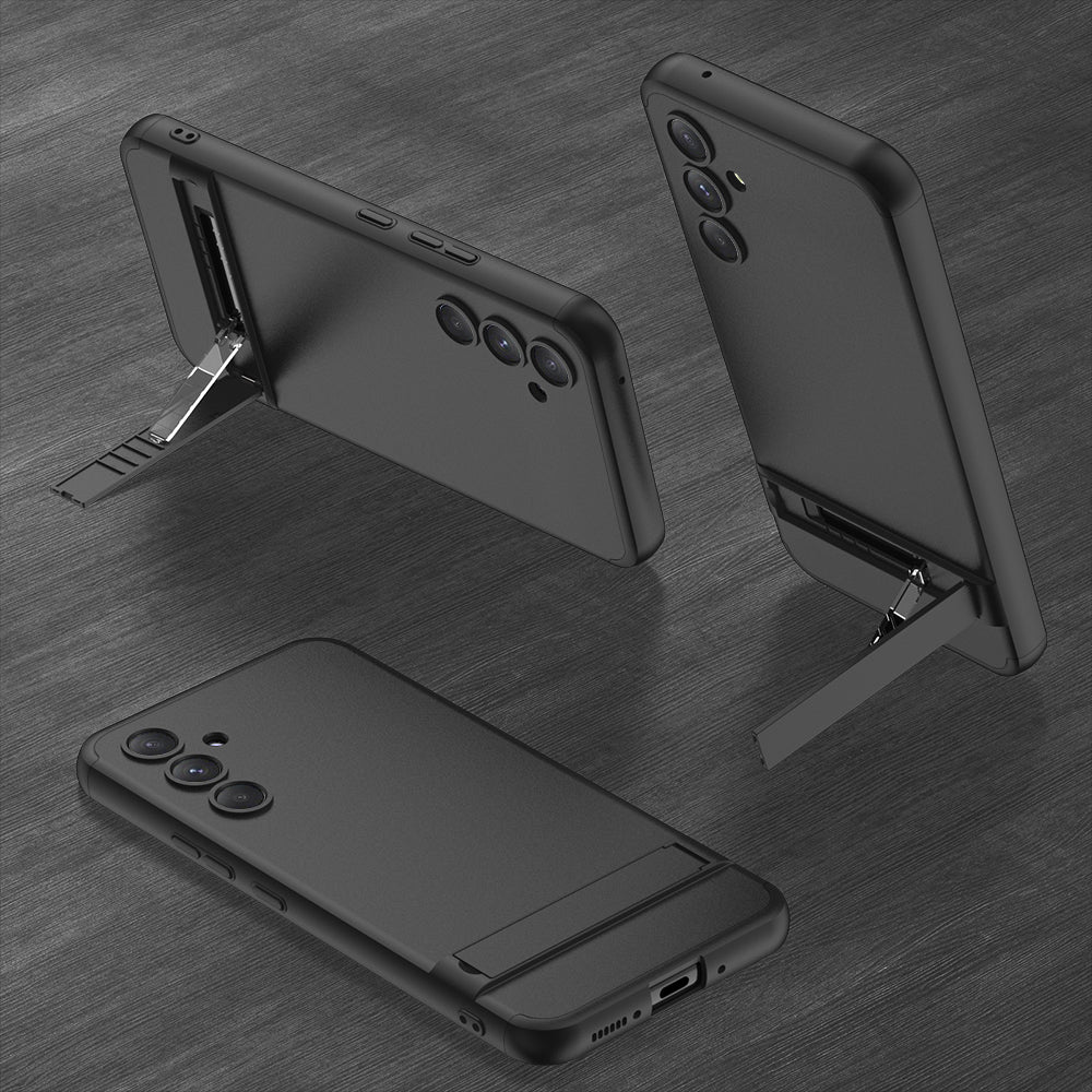 LEEKA Samsung A54 Full 3in1 Cover 360º Shockproof Armour Hard Matte PC Case with Stand