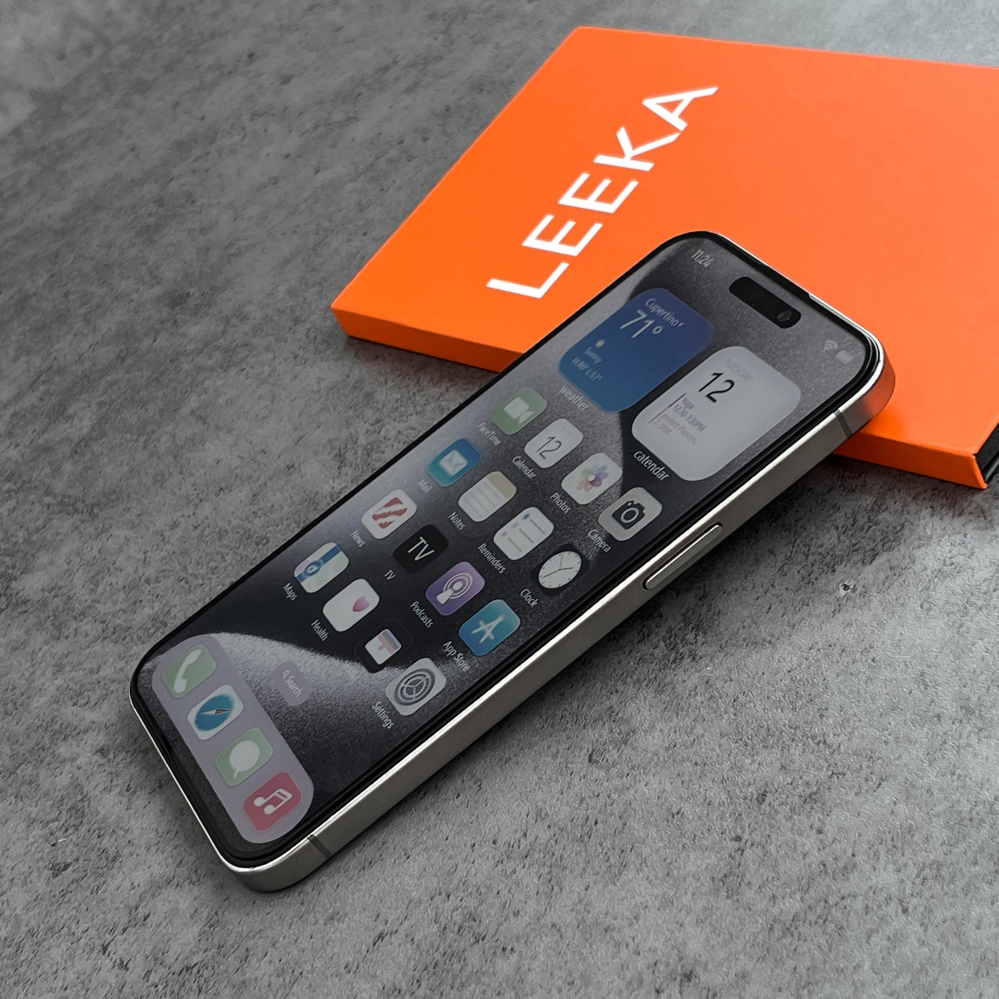 LEEKA Apple iPhone 12 Supreme Quality Matte Tempered Glass Screen Protector