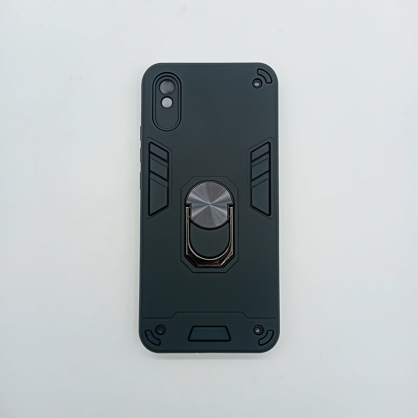 Redmi 9A Hard PC Case with Ring Holder - Shockproof Slim Cover