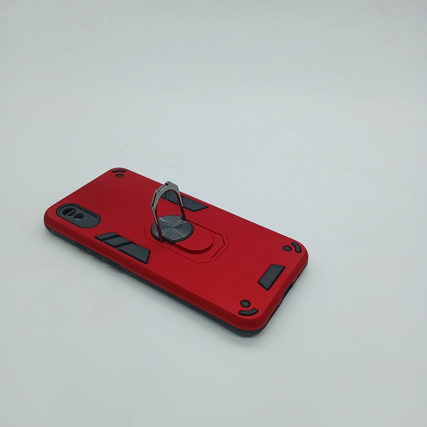 Redmi 9A Hard PC Case with Ring Holder - Shockproof Slim Cover