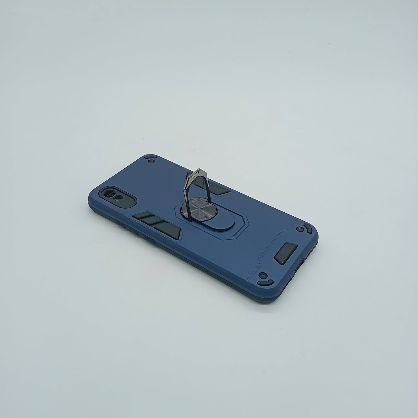 Redmi 9A Hard PC Case with Ring Holder - Shockproof Slim Cover