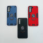 Samsung S21 FE Hard PC Case: Shockproof Slim Cover with Ring Holder