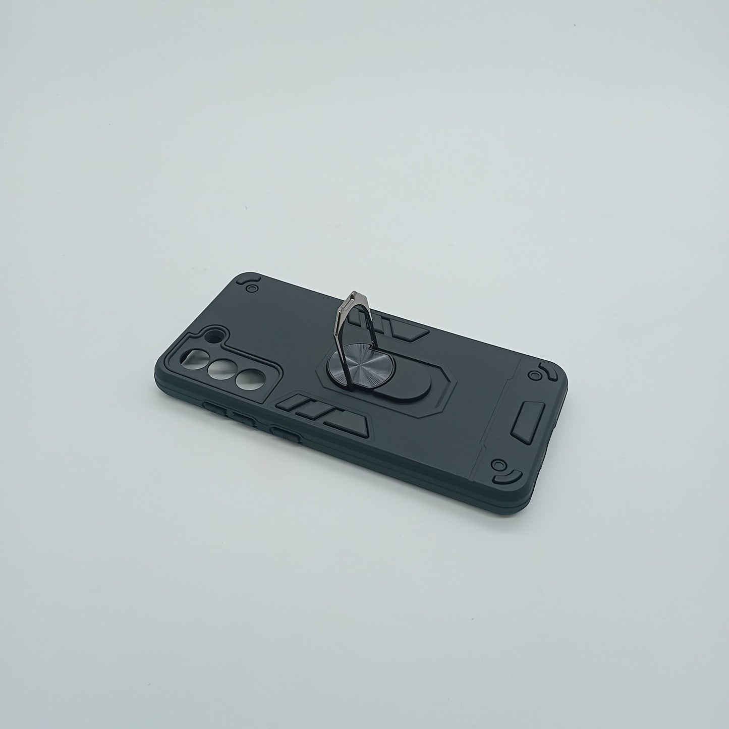 Samsung S21 FE Hard PC Case: Shockproof Slim Cover with Ring Holder