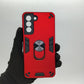 Samsung S21 FE Hard PC Case: Shockproof Slim Cover with Ring Holder