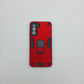 Samsung S21 FE Hard PC Case: Shockproof Slim Cover with Ring Holder