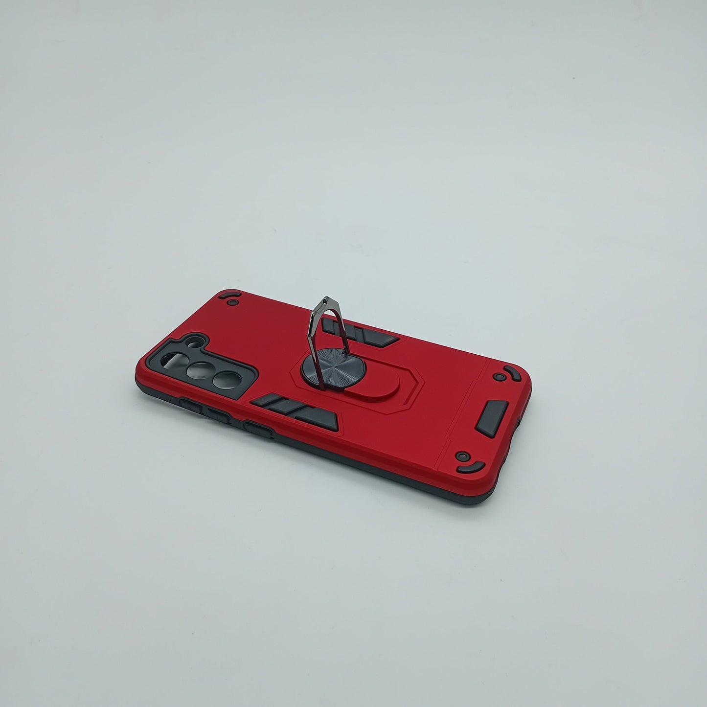 Samsung S21 FE Hard PC Case: Shockproof Slim Cover with Ring Holder