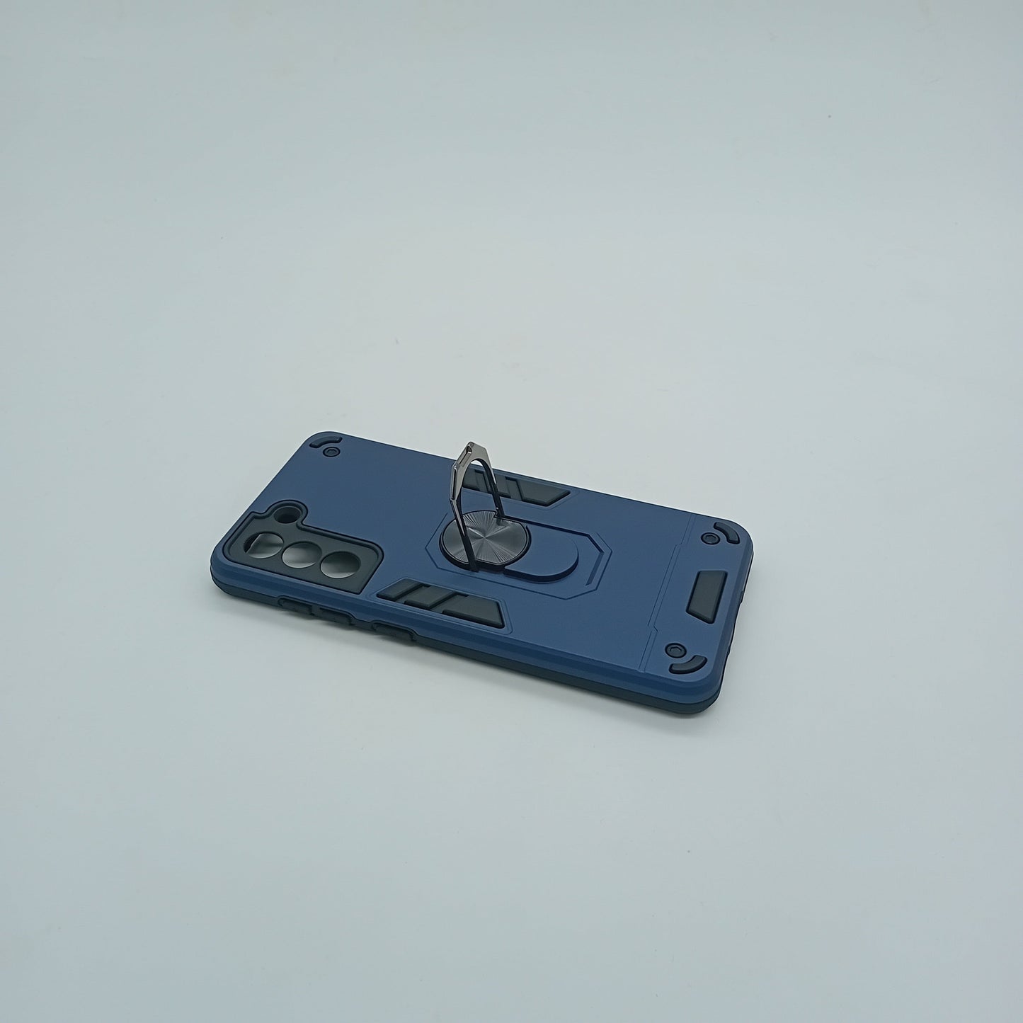 Samsung S21 FE Hard PC Case: Shockproof Slim Cover with Ring Holder