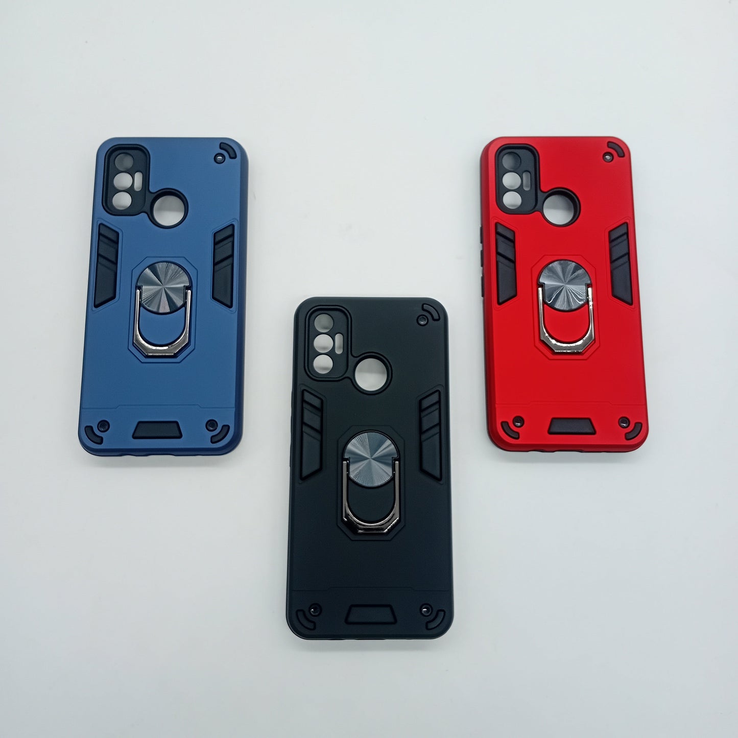 Tecno Spark 7 Hard PC Slim Shockproof Case with Ring Holder