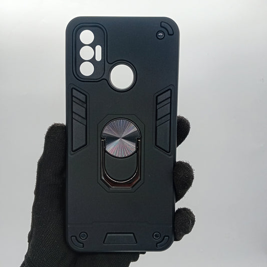 Tecno Spark 7 Hard PC Slim Shockproof Case with Ring Holder