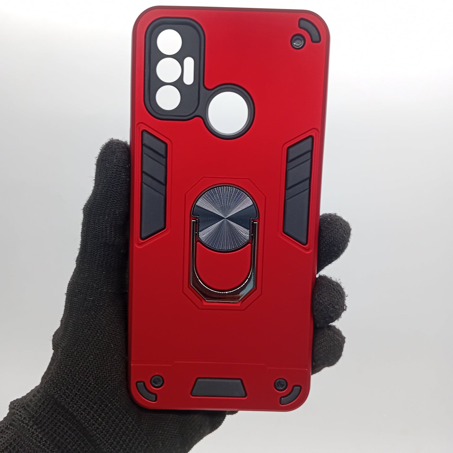 Tecno Spark 7 Hard PC Slim Shockproof Case with Ring Holder