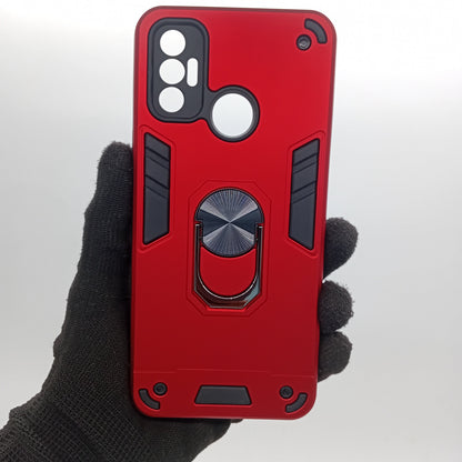 Tecno Spark 7 Hard PC Slim Shockproof Case with Ring Holder