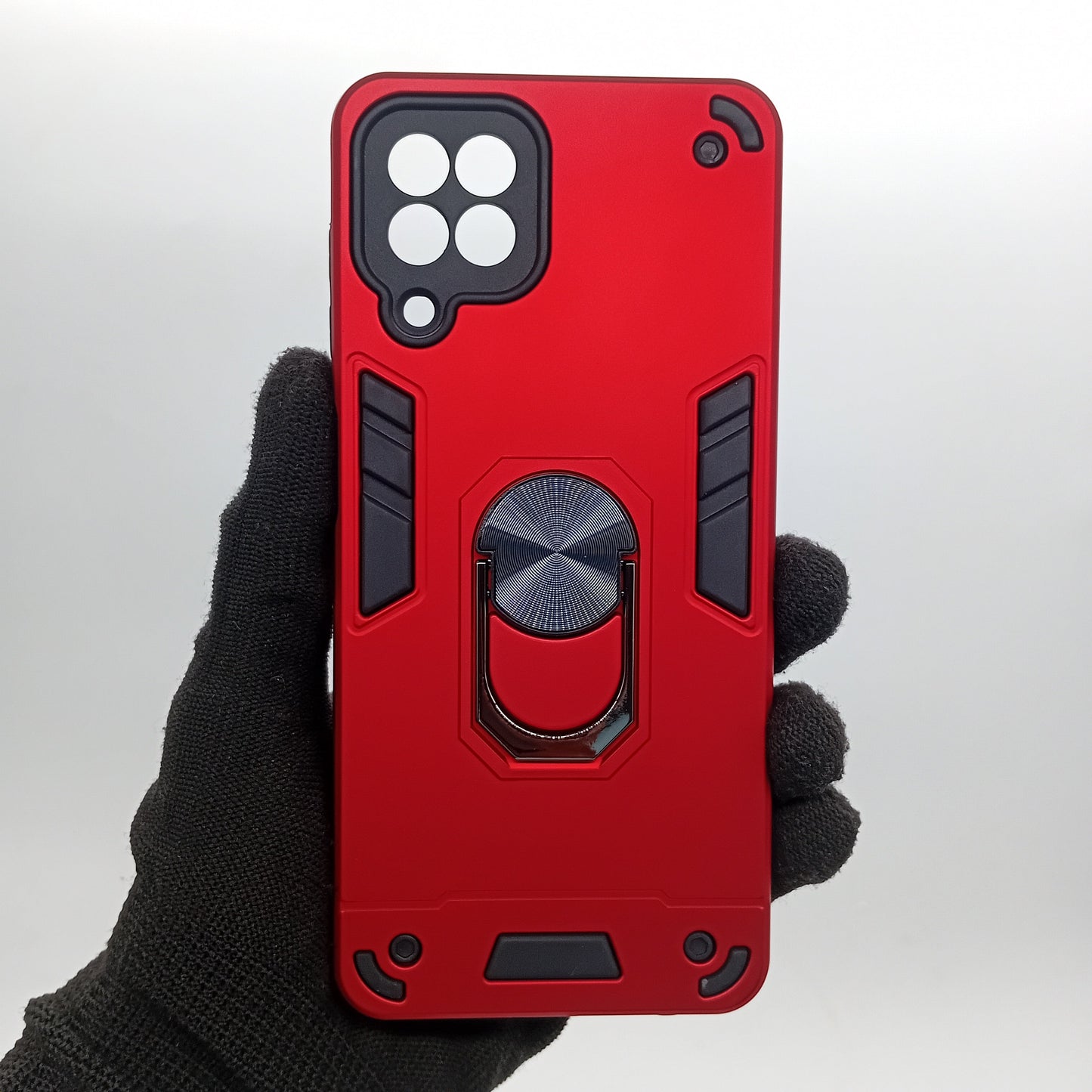 Samsung A22 4G Hard PC Shockproof Case with Ring Holder