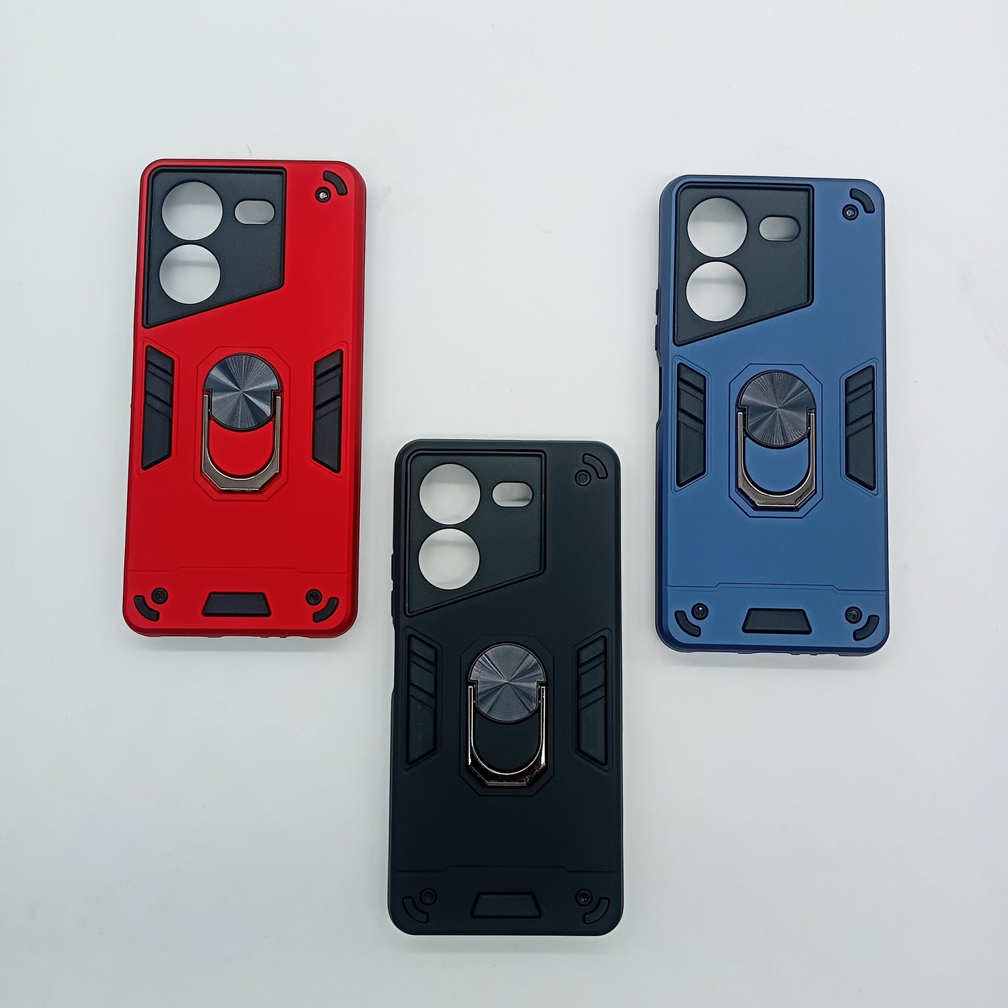 Tecno POVA 5 Hard PC Case | Shockproof Slim Cover with Ring Holder