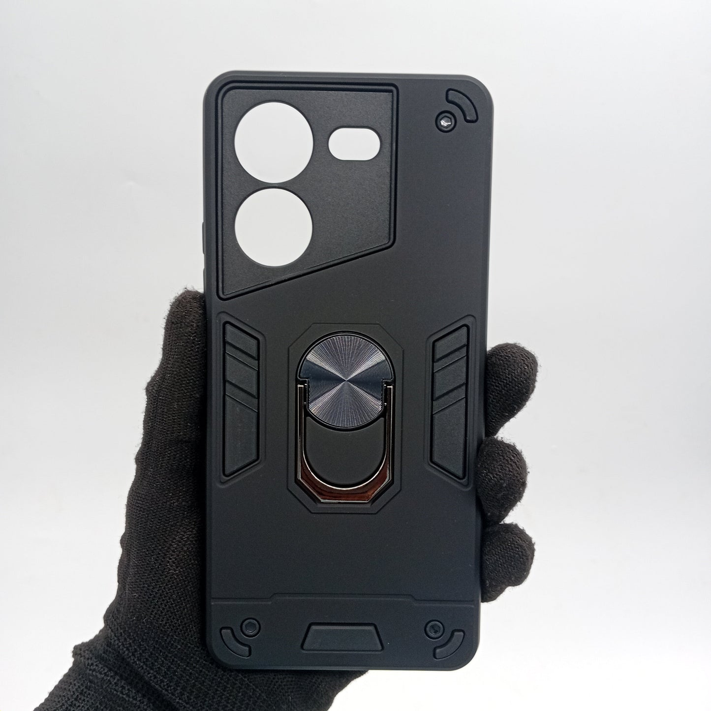 Tecno POVA 5 Hard PC Case | Shockproof Slim Cover with Ring Holder