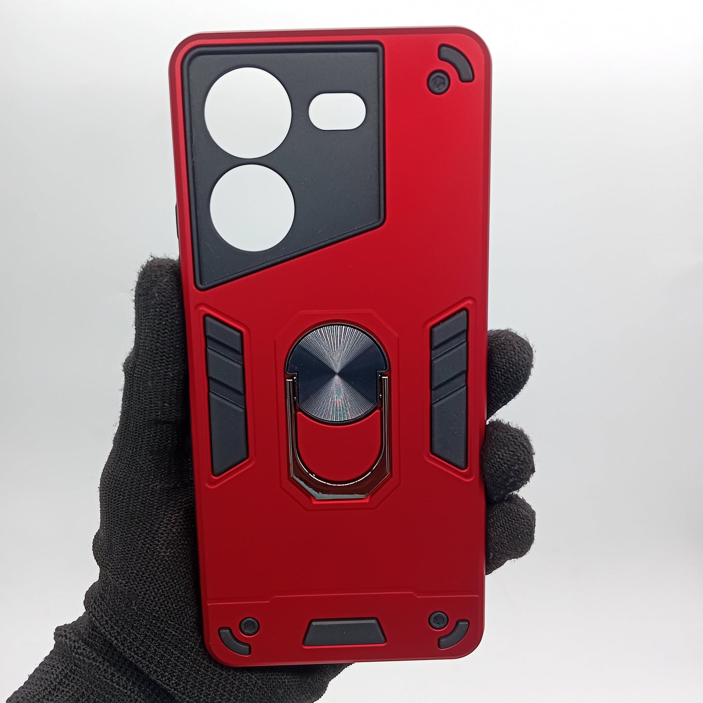 Tecno POVA 5 Hard PC Case | Shockproof Slim Cover with Ring Holder