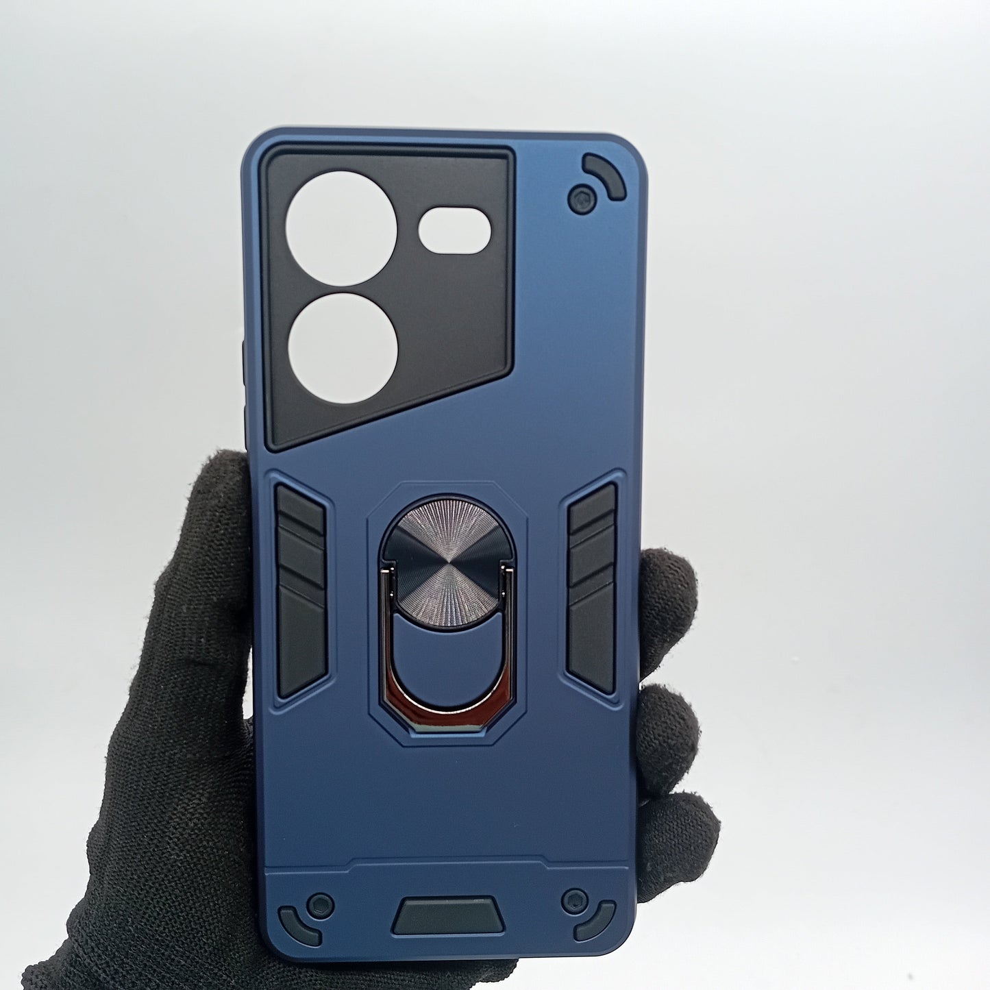 Tecno POVA 5 Hard PC Case | Shockproof Slim Cover with Ring Holder