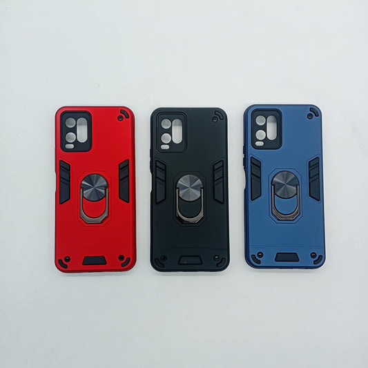 Vivo Y21 Shockproof Slim Case with Ring Holder