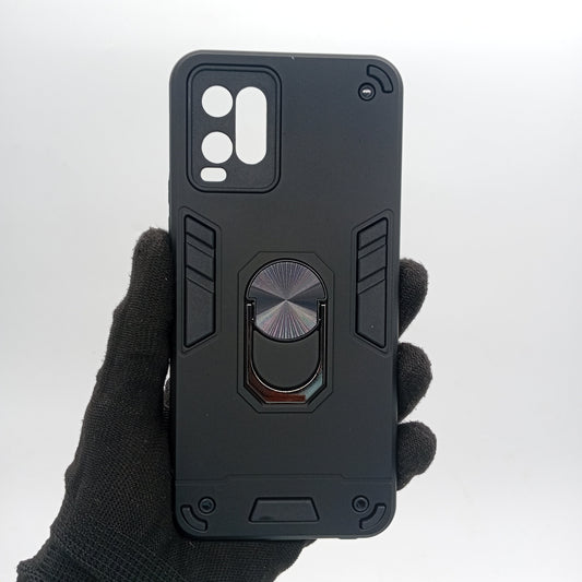 Vivo Y21 Shockproof Slim Case with Ring Holder