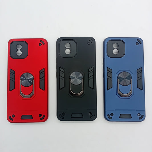 Vivo Y02 Hard PC Shockproof Case with Ring Holder