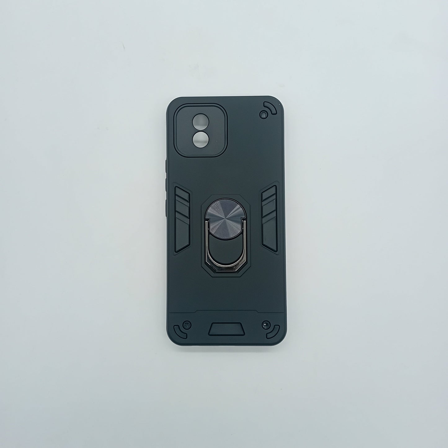 Vivo Y02 Hard PC Shockproof Case with Ring Holder
