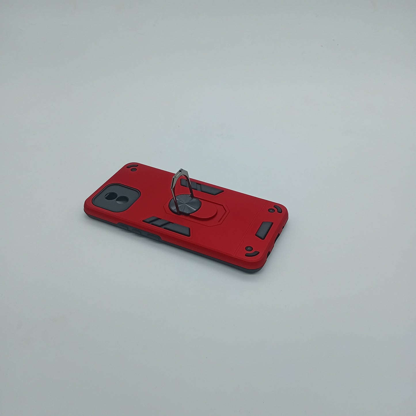 Vivo Y02 Hard PC Shockproof Case with Ring Holder