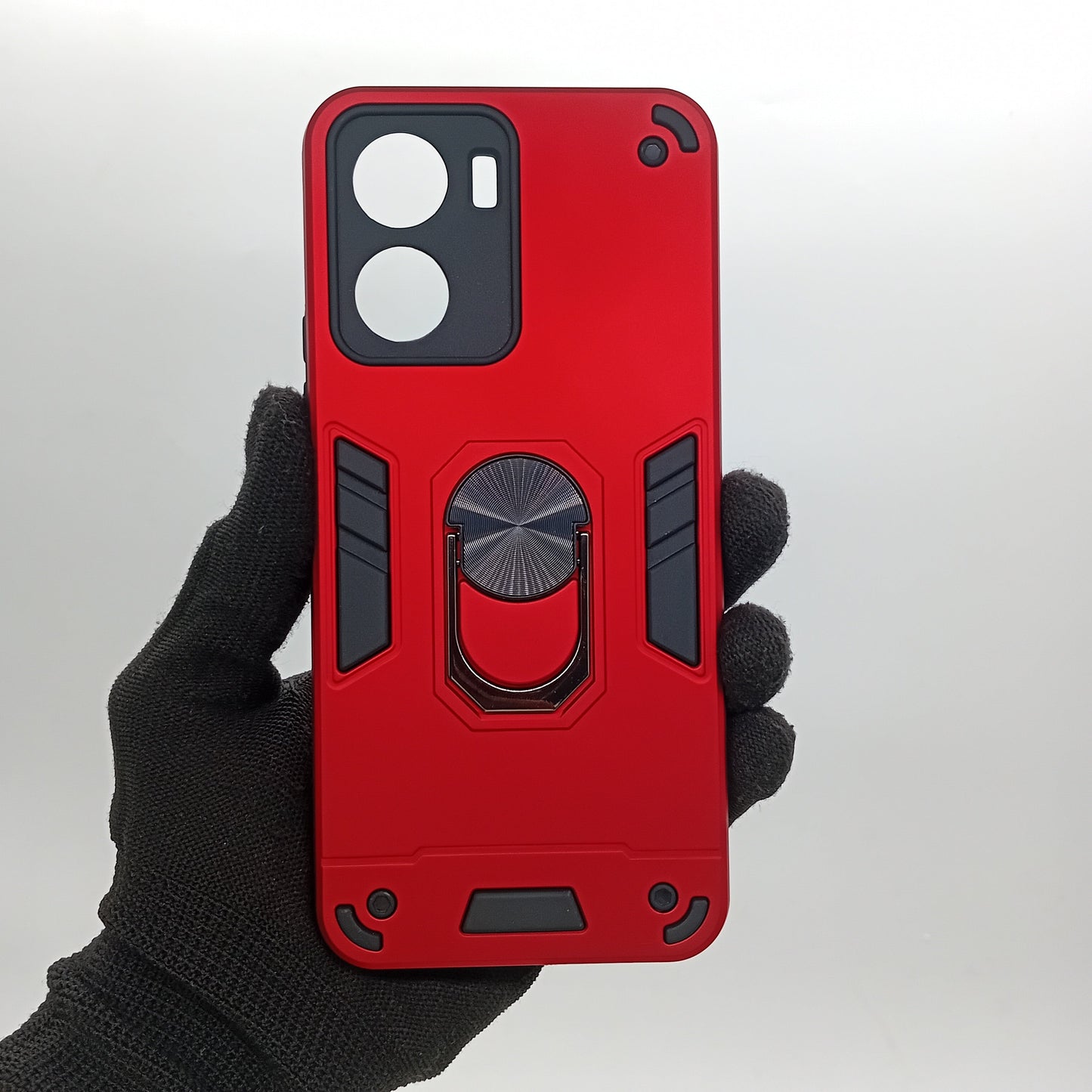 Vivo Y16 Hard PC Case: Shockproof Slim Cover with Ring Holder