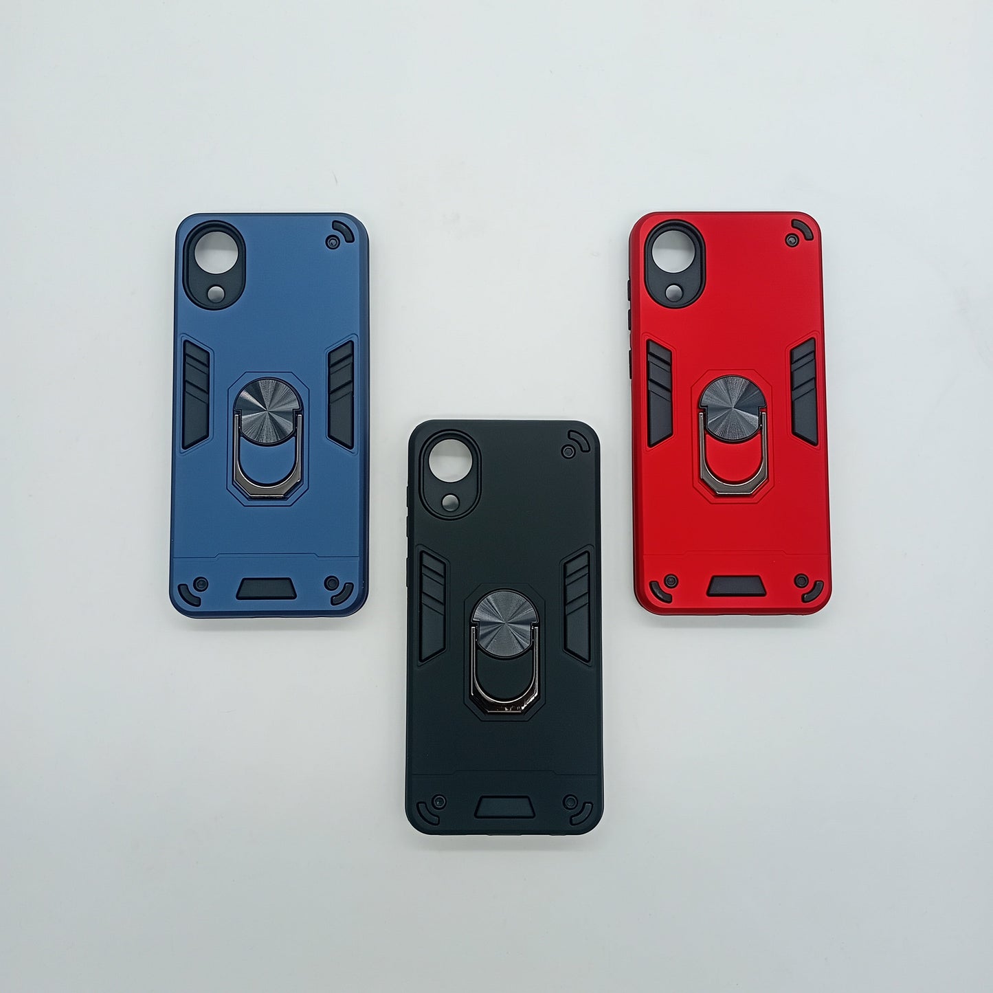 Samsung A03 Core Hard PC Case with Ring Holder - Shockproof Slim Cover