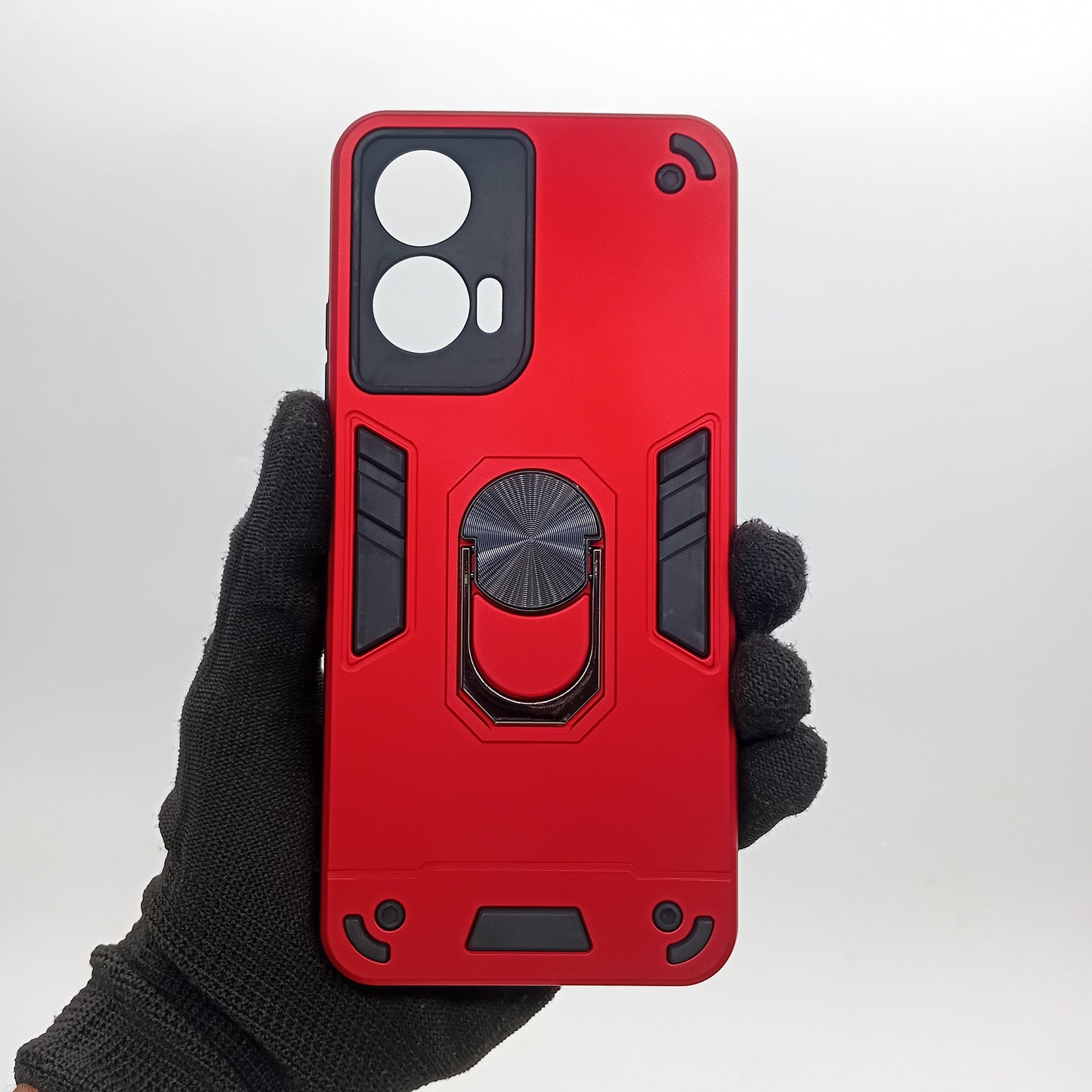 Motorola G35 Shockproof Hard PC Case with Ring Holder