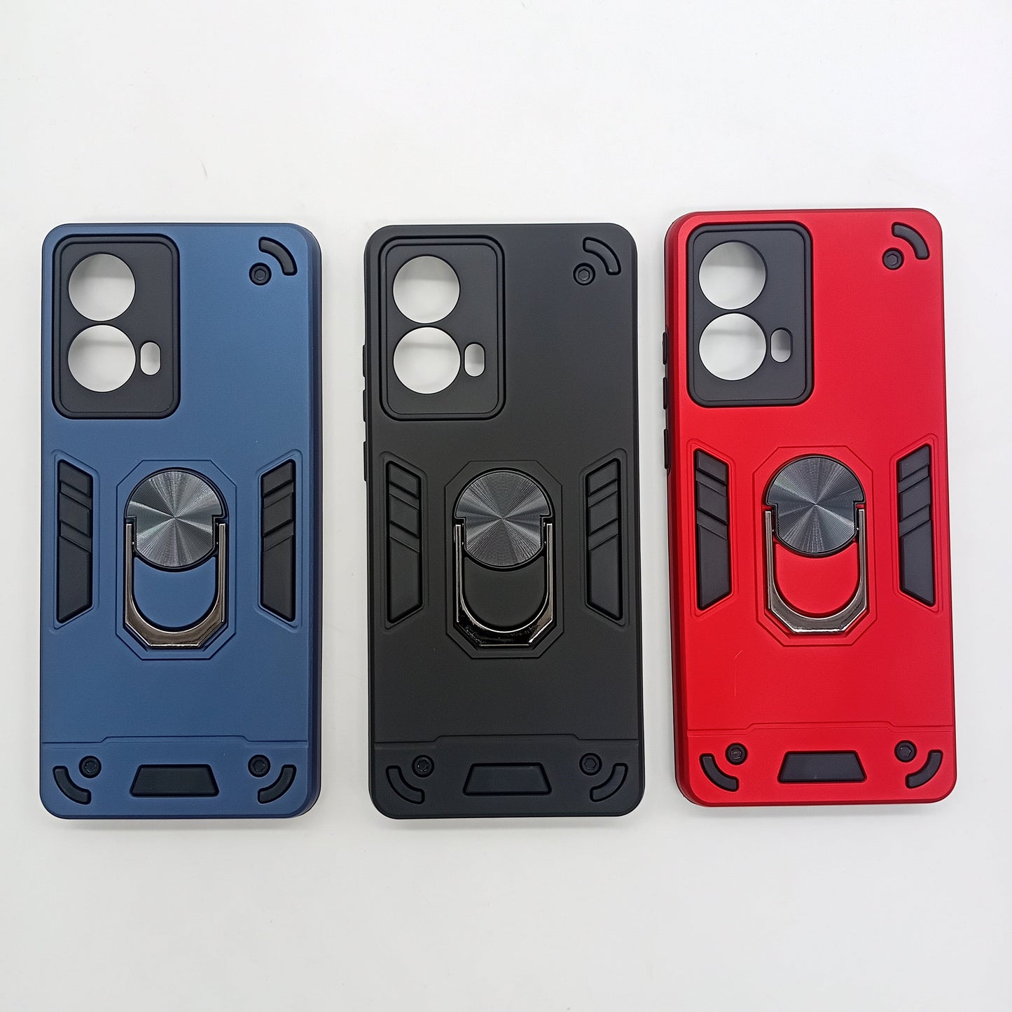 Motorola Moto G85 Hard PC Shockproof Case w/ Ring Holder