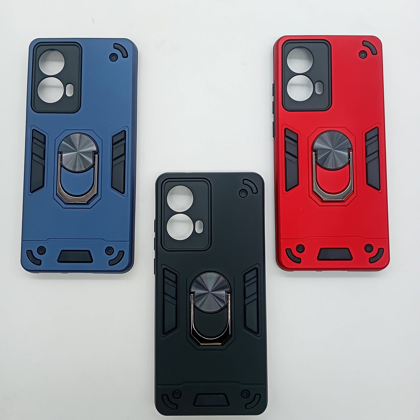 Motorola Moto G85 Hard PC Shockproof Case w/ Ring Holder