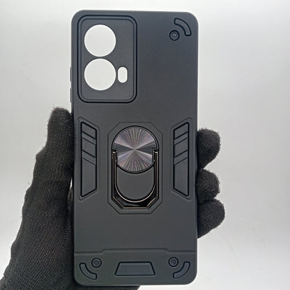 Motorola Moto G85 Hard PC Shockproof Case w/ Ring Holder
