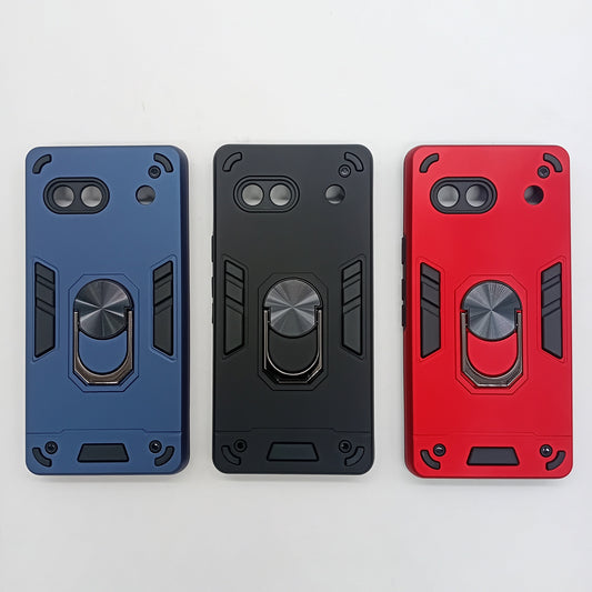 Google Pixel 7A Hard Case w/ Ring Holder, Shockproof Slim Cover