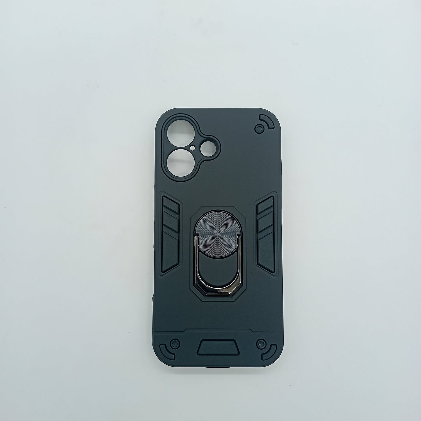 iPhone 16 Hard PC Case with Ring Holder, Slim Shockproof Cover