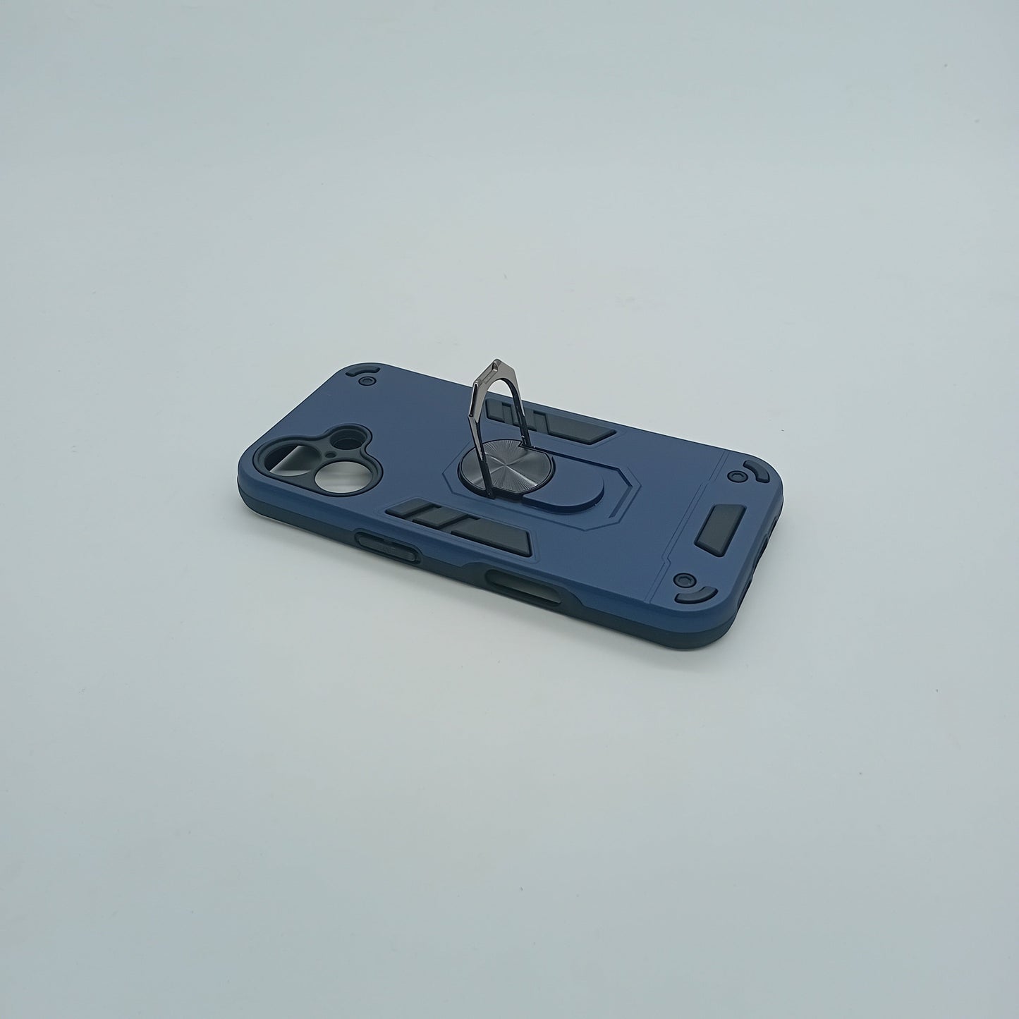 iPhone 16 Hard PC Case with Ring Holder, Slim Shockproof Cover