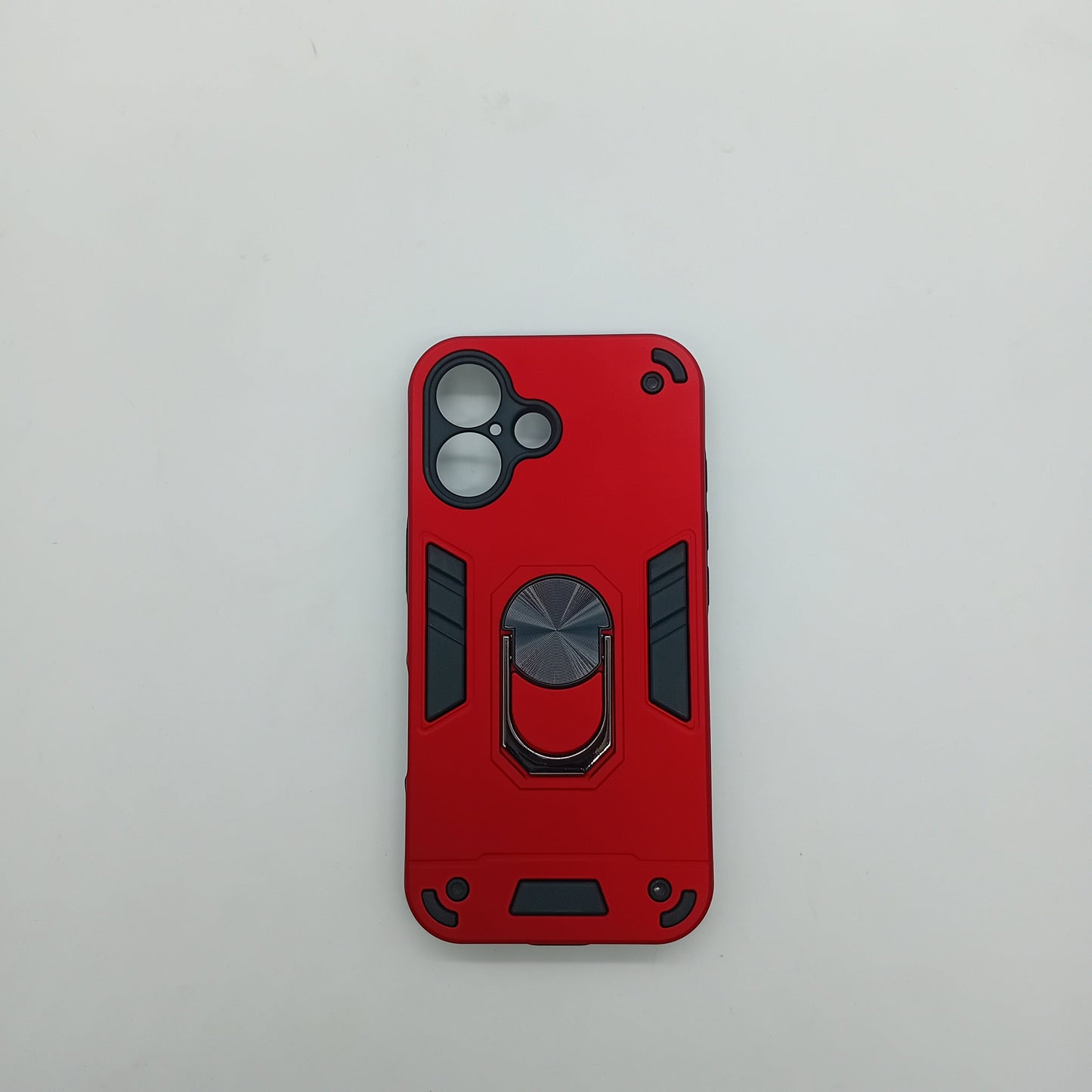 iPhone 16 Hard PC Case with Ring Holder, Slim Shockproof Cover