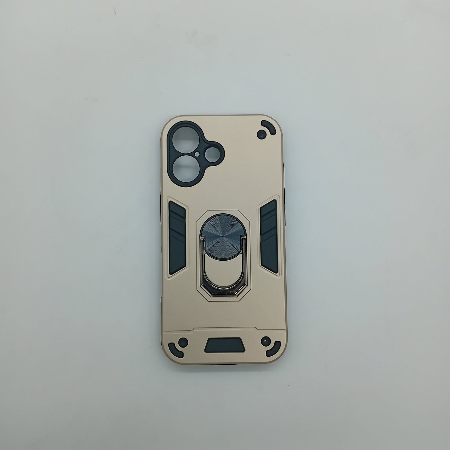 iPhone 16 Hard PC Case with Ring Holder, Slim Shockproof Cover