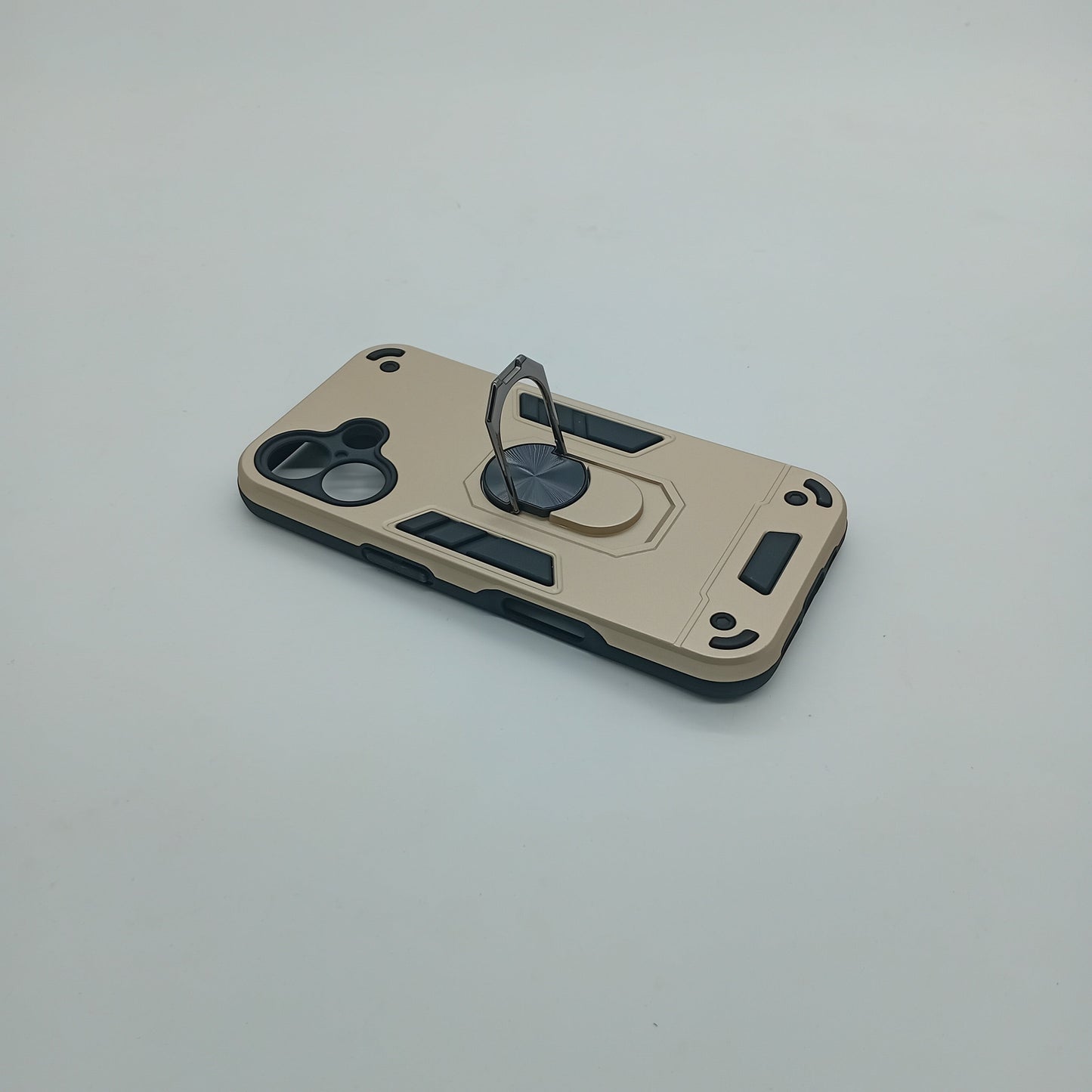 iPhone 16 Hard PC Case with Ring Holder, Slim Shockproof Cover