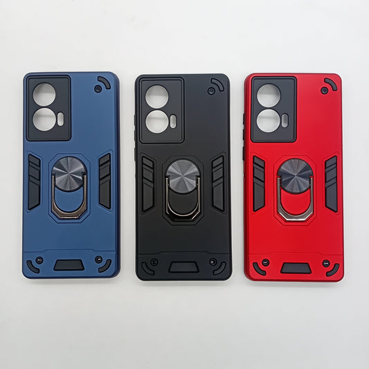 Motorola Edge 50 Fusion Hard PC Shockproof Case with Ring Holder