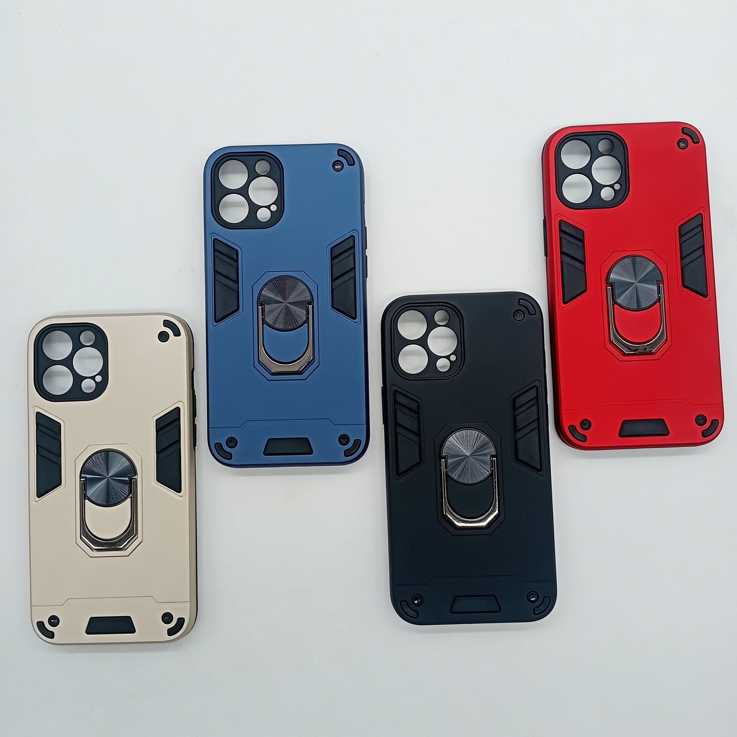 iPhone 12 Pro Max Hard PC Case with Ring Holder, Shockproof Slim Cover
