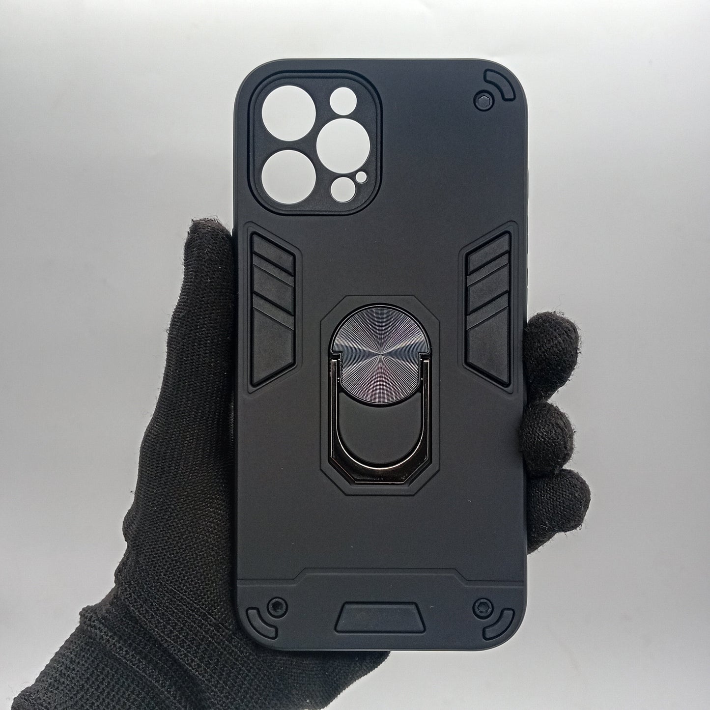 iPhone 12 Pro Max Hard PC Case with Ring Holder, Shockproof Slim Cover