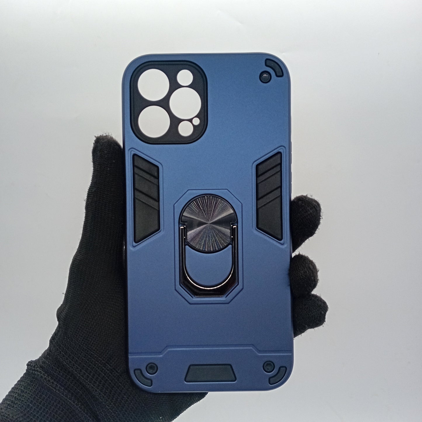 iPhone 12 Pro Max Hard PC Case with Ring Holder, Shockproof Slim Cover