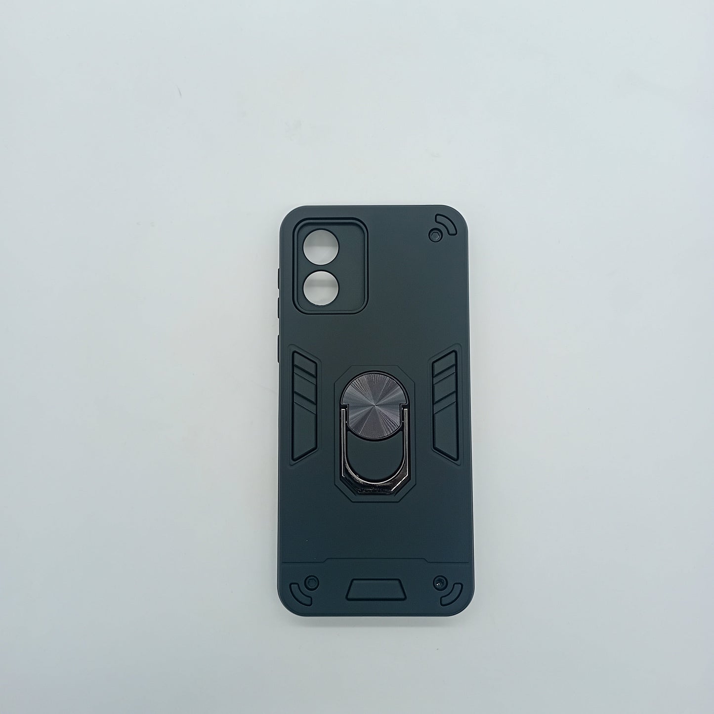 Motorola E13 Case: Slim, Shockproof Hard PC Back Cover w/ Ring Holder