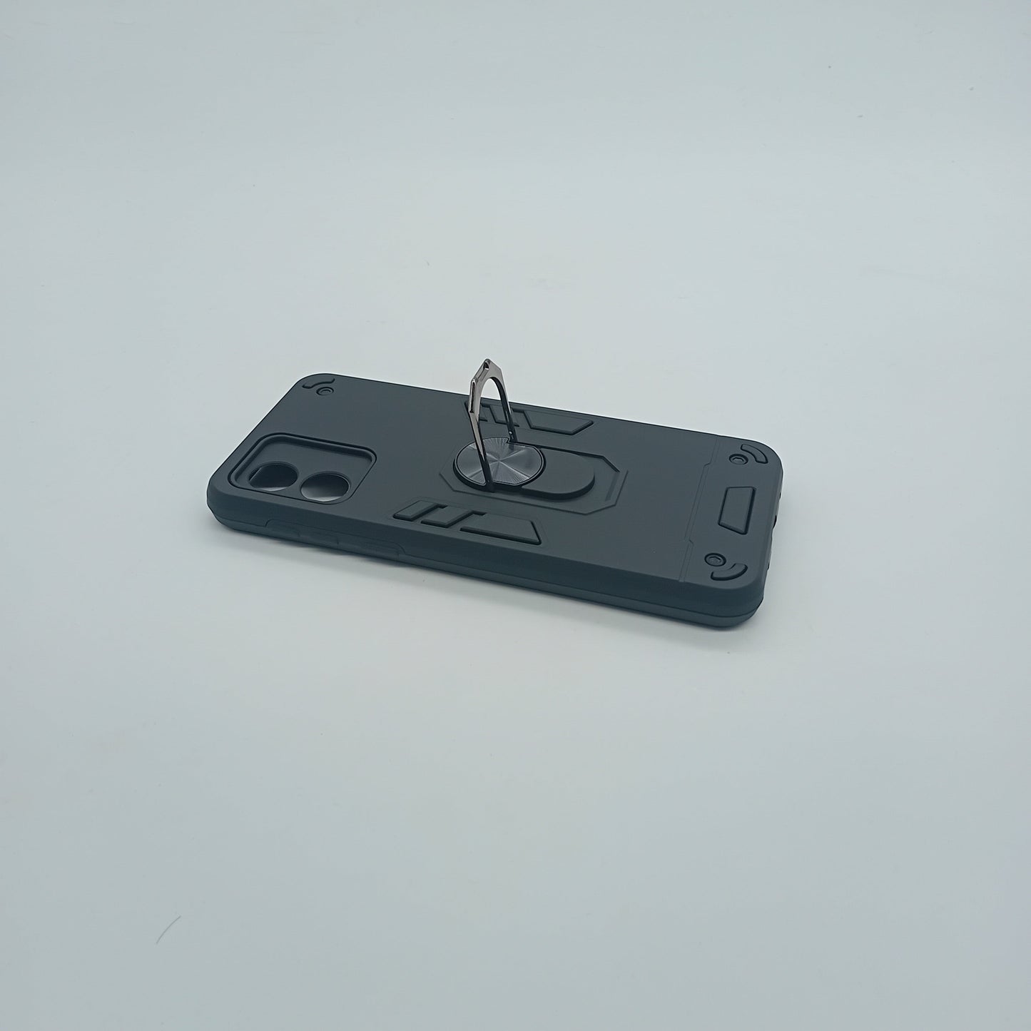 Motorola E13 Case: Slim, Shockproof Hard PC Back Cover w/ Ring Holder
