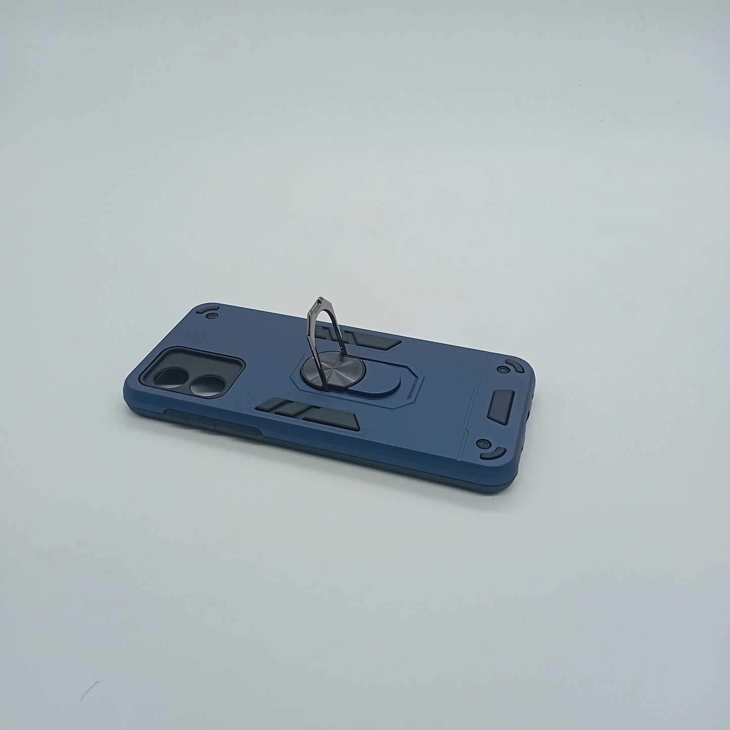 Motorola E13 Case: Slim, Shockproof Hard PC Back Cover w/ Ring Holder