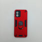 Motorola E13 Case: Slim, Shockproof Hard PC Back Cover w/ Ring Holder