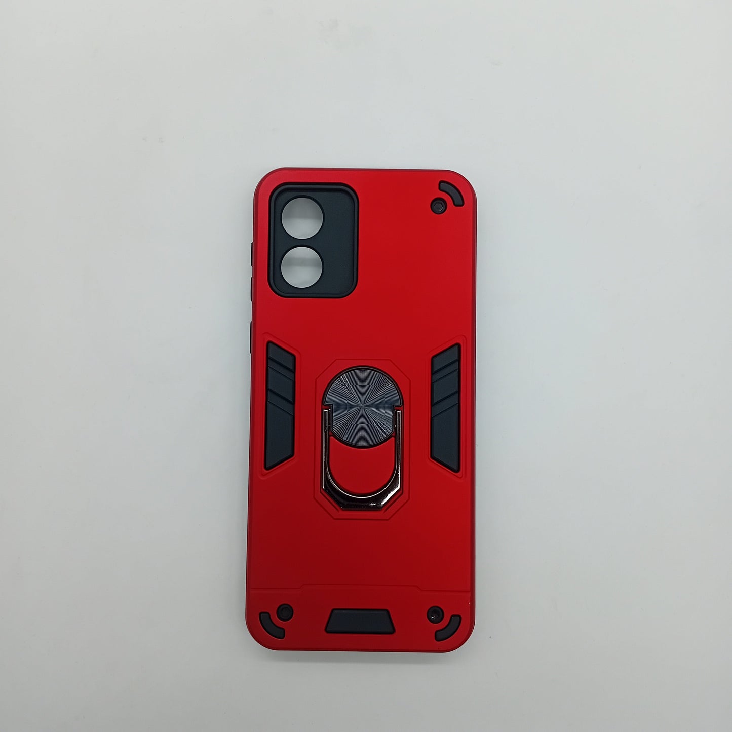 Motorola E13 Case: Slim, Shockproof Hard PC Back Cover w/ Ring Holder